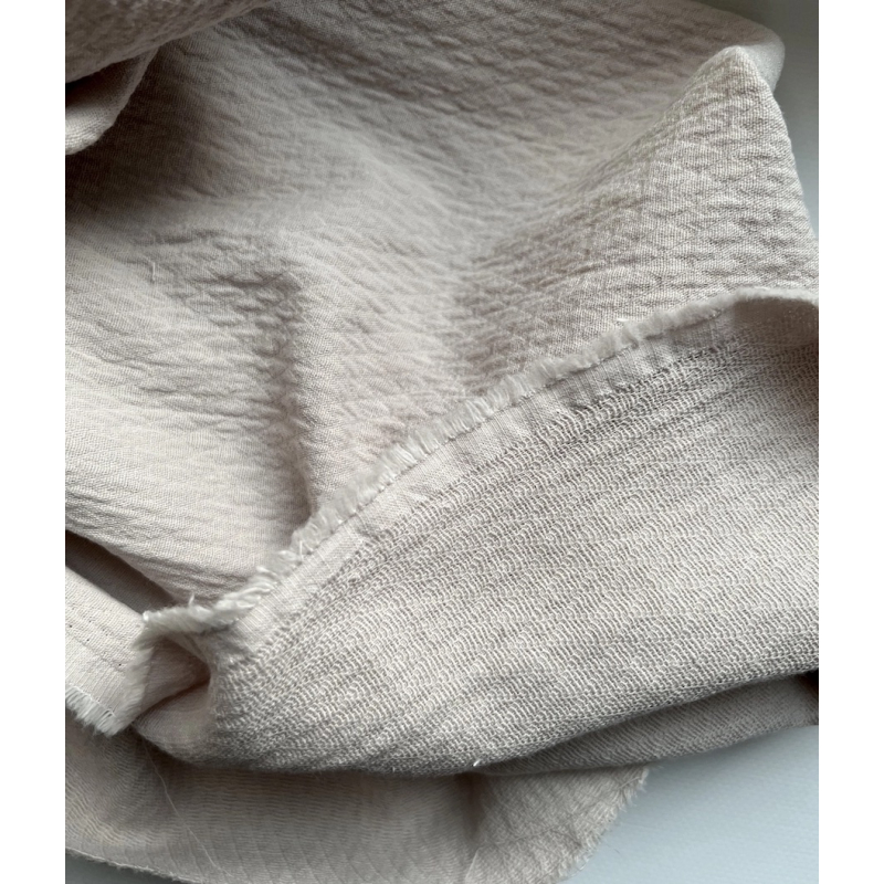 BAYA - Double de coton texturée losanges coloris grège