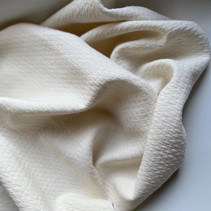 BAYA - Double de coton texturée losanges coloris écru