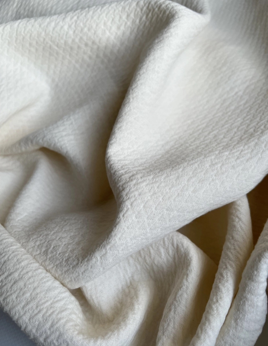 BAYA - Double de coton texturée losanges coloris écru