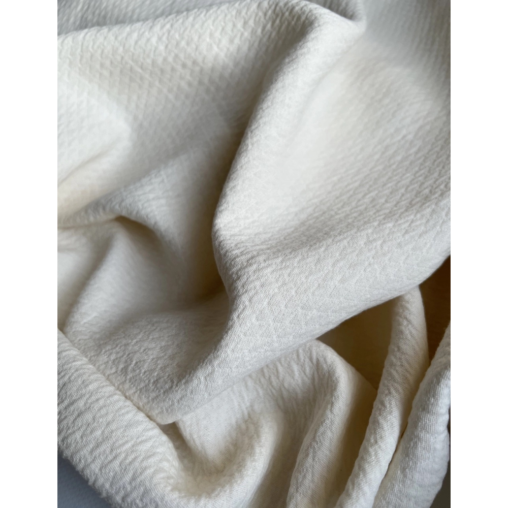 BAYA - Double de coton texturée losanges coloris écru