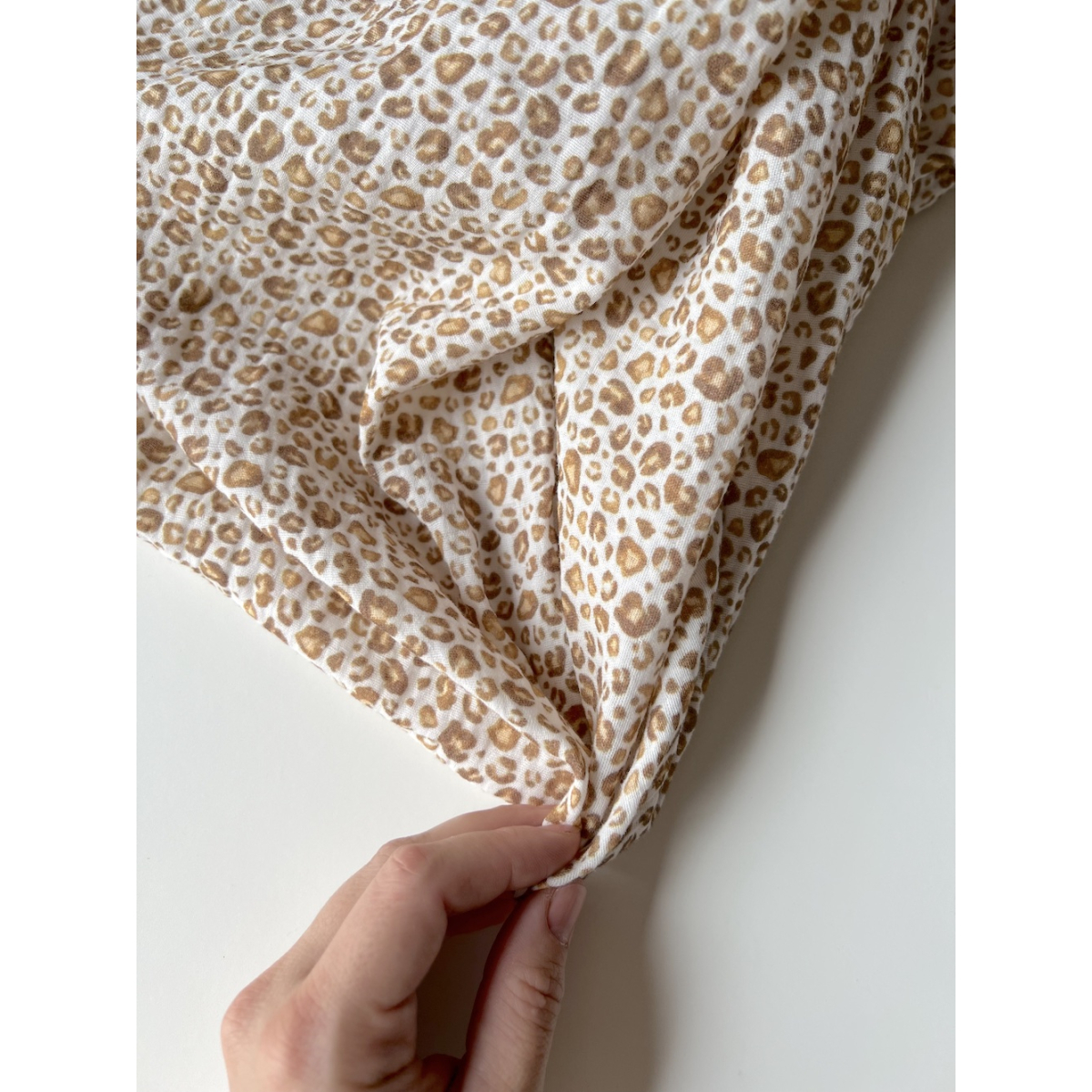 Double gaze de coton imprimé Graou beige Qualité Oeko-tex - 3