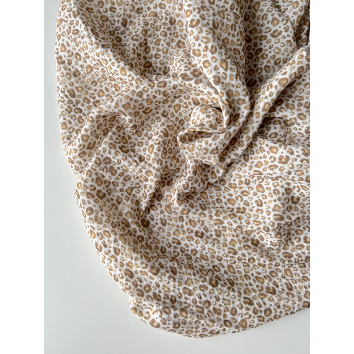 Double gaze de coton imprimé Graou beige Qualité Oeko-tex - 5