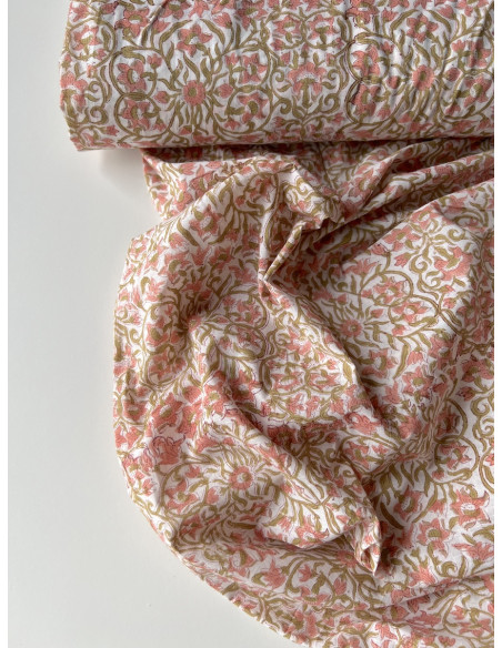 Tissu indien coton hand block traditionnel Qualité Oeko-tex - 3