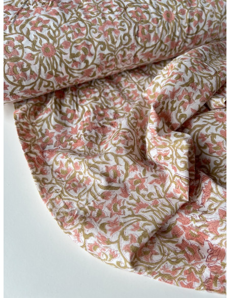 Tissu indien coton hand block traditionnel Qualité Oeko-tex - 5