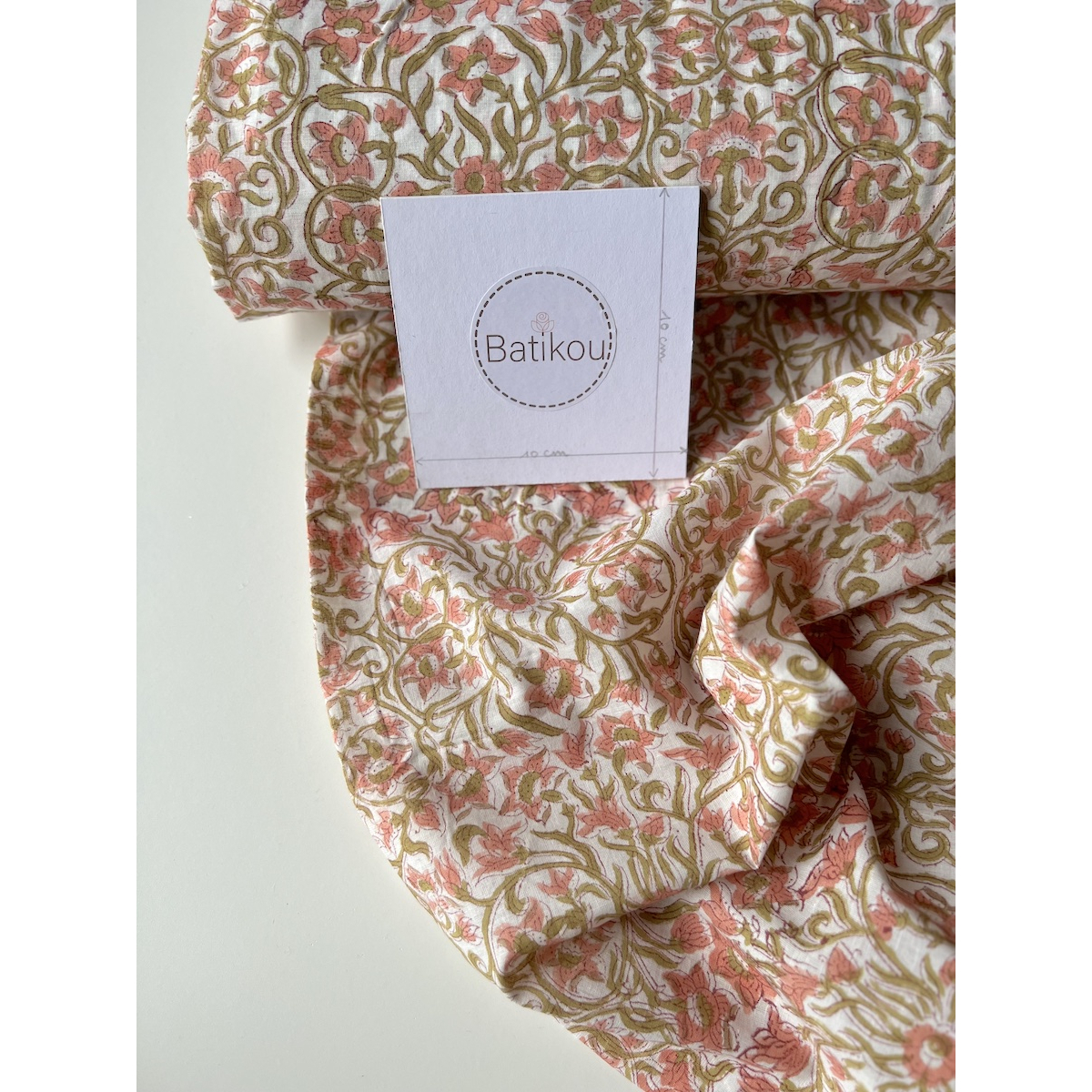 Tissu indien coton hand block traditionnel Qualité Oeko-tex - 6 Tissu indien coton hand block traditionnel Qualité Oeko-tex - 6