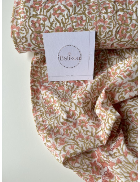 Tissu indien coton hand block traditionnel Qualité Oeko-tex - 6