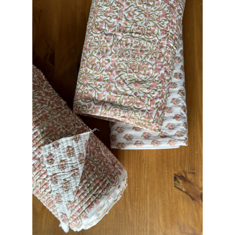 Tissu indien coton hand block traditionnel Qualité Oeko-tex - 10