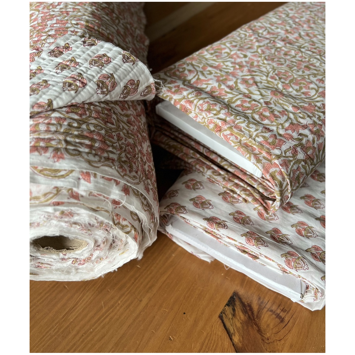 Tissu indien coton hand block traditionnel Qualité Oeko-tex - 8 Tissu indien coton hand block traditionnel Qualité Oeko-tex - 8