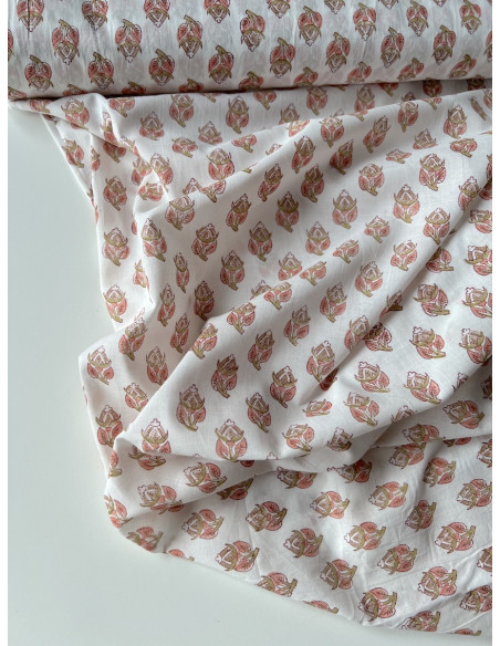 Tissu indien coton hand block traditionnel Qualité Oeko-tex - 5