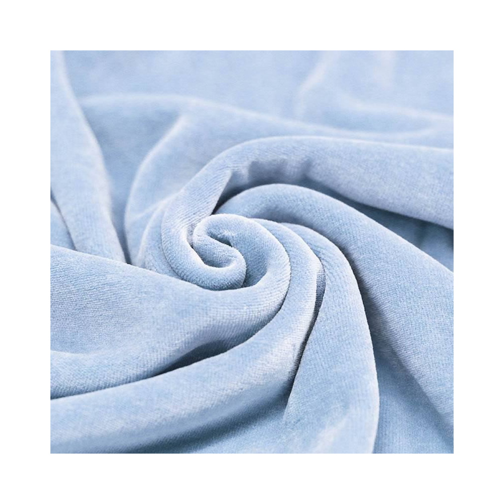 Velours nicky coloris bleu ciel