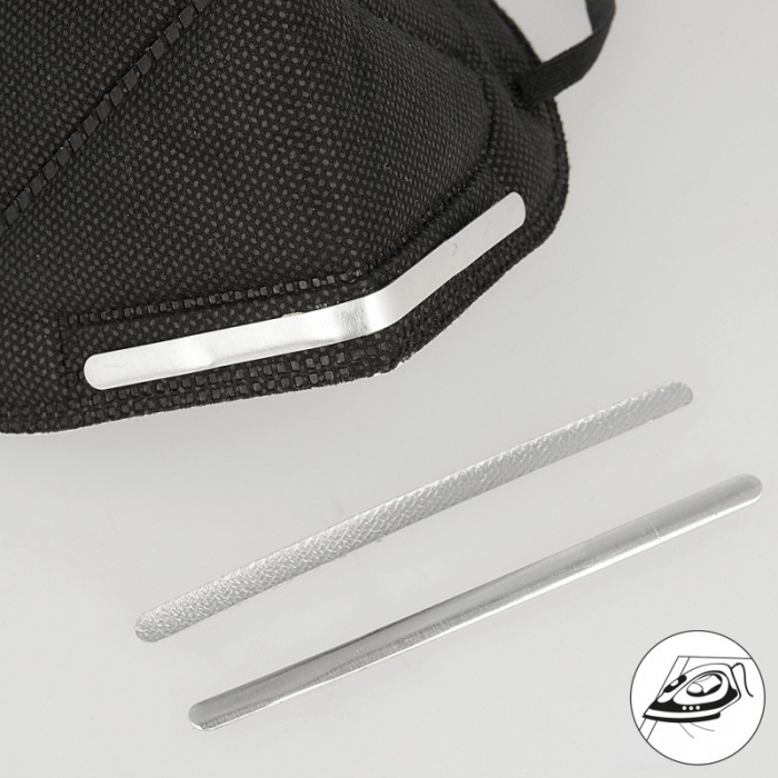 Barre de nez en métal à thermocoller thermocollant pour masque