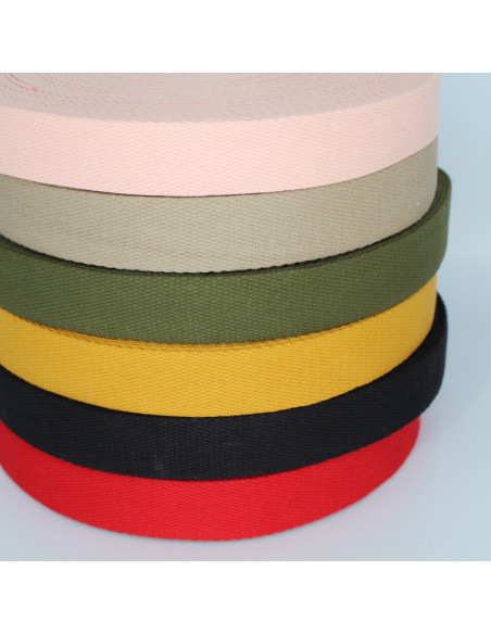 Sangle coton 30mm coloris au choix x1m