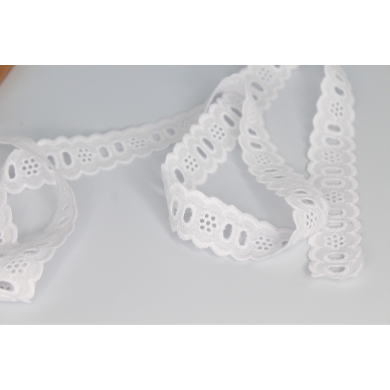 Galon coton entredeux brodé 25mm x 1m