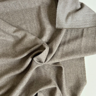 Tissu chevrons texturé coton / laine coloris vison