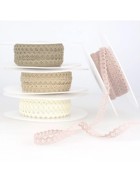 Galon coton broderie anglaise brodé 8mm x 1m