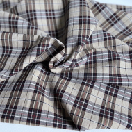 Tissu sergé de coton gratté organique imprimé tartan