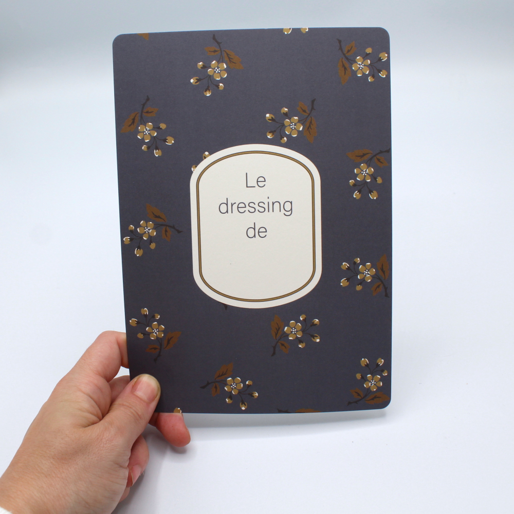 Fiche d'organisation dressing A5 coloris au choix