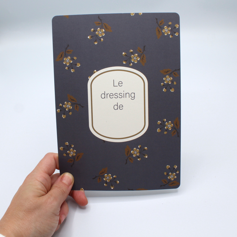Fiche d'organisation dressing A5 coloris au choix