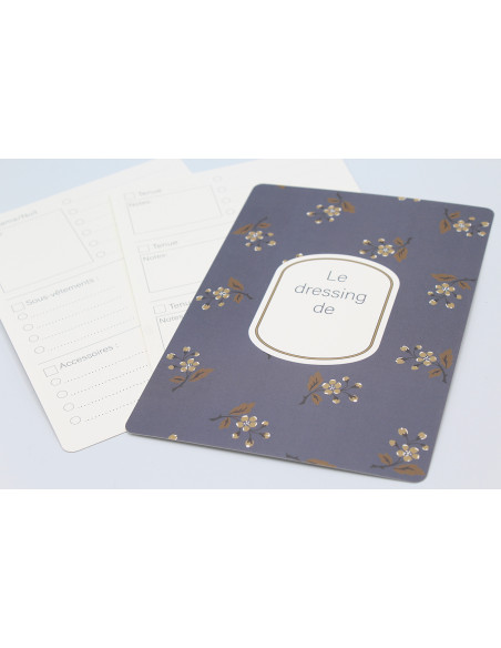 Fiche d'organisation dressing A5 coloris eglantine cuir