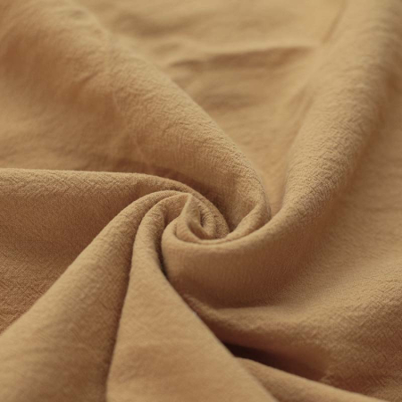 Coton lavé coloris camel Qualité Oeko-tex - 1 Coton lavé coloris camel Qualité Oeko-tex - 1
