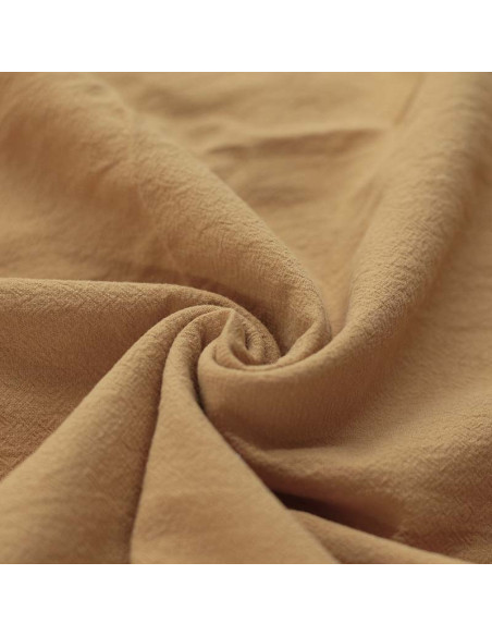 Coton lavé coloris camel Qualité Oeko-tex - 1