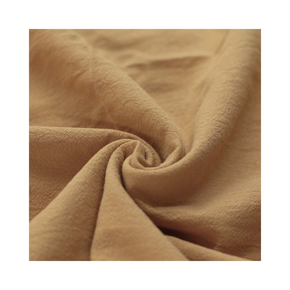 Coton lavé coloris camel Qualité Oeko-tex - 1