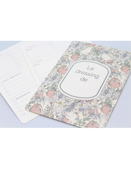 Fiche d'organisation dressing A5 coloris Lina pastel