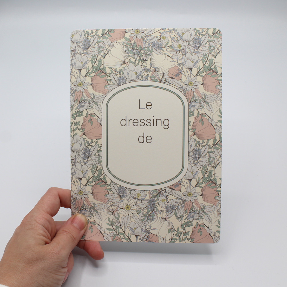 Fiche d'organisation dressing A5 coloris Lina pastel