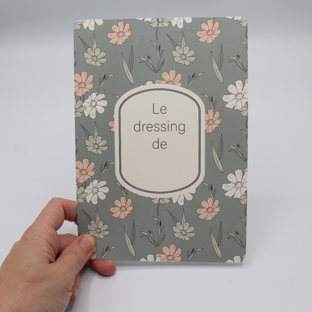 Fiche d'organisation dressing A5 coloris Green flowers