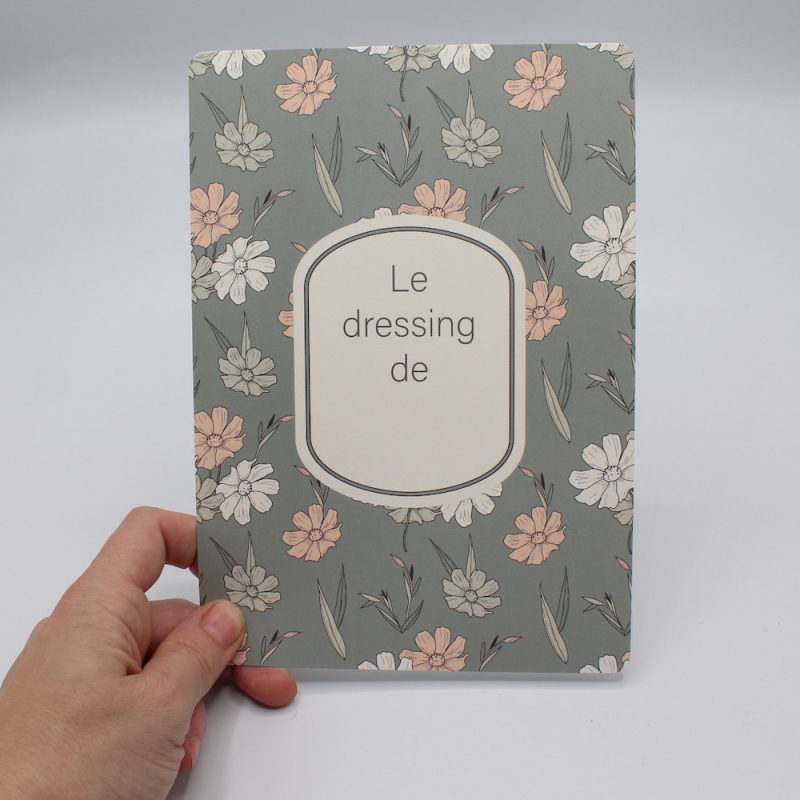 Fiche d'organisation dressing A5 coloris Green flowers