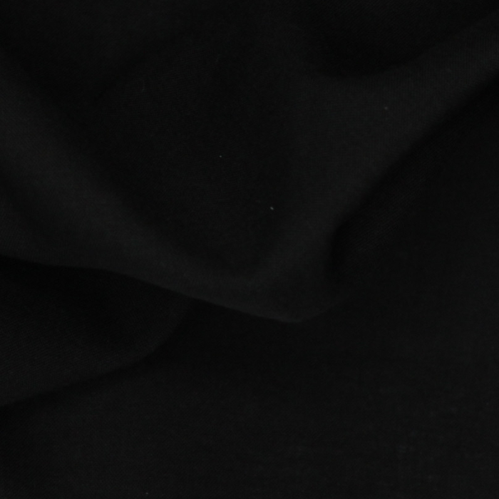 Voile de coton organique uni coloris NOIR
