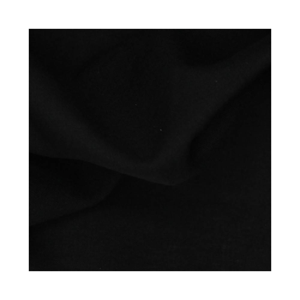 Voile de coton organique uni coloris NOIR