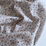 Manon - Batiste de coton SILKYNE à imprimé fleuri Tissus issus de l'agriculture biologique  - 1