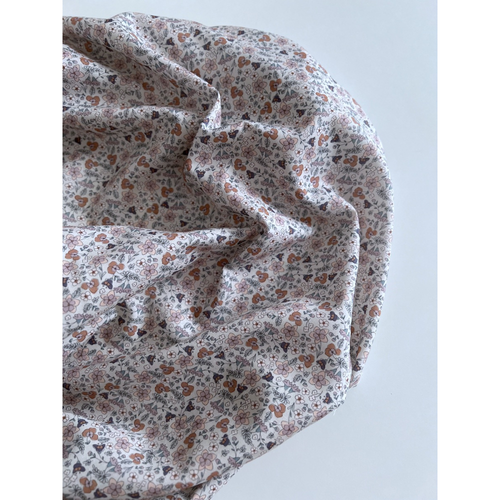 Manon - Batiste de coton SILKYNE à imprimé fleuri Tissus issus de l'agriculture biologique  - 4