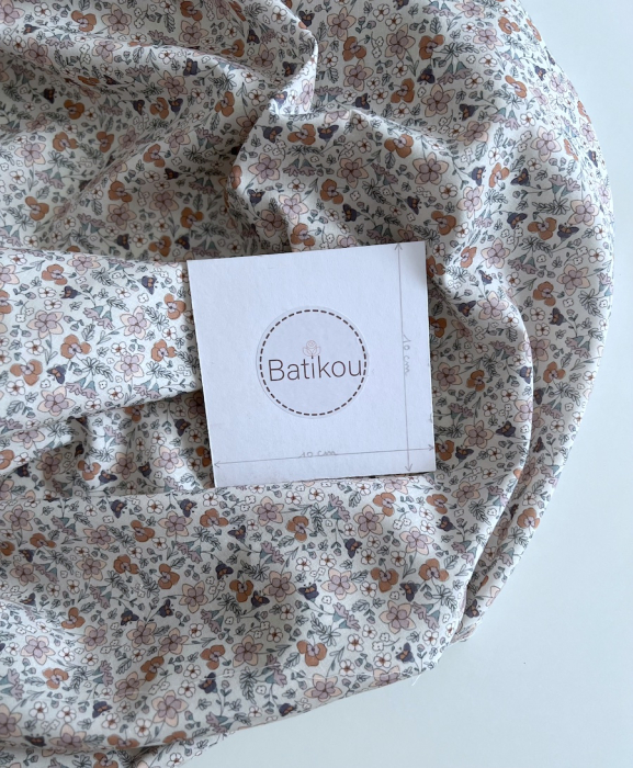 Manon - Batiste de coton SILKYNE à imprimé fleuri Tissus issus de l'agriculture biologique  - 6