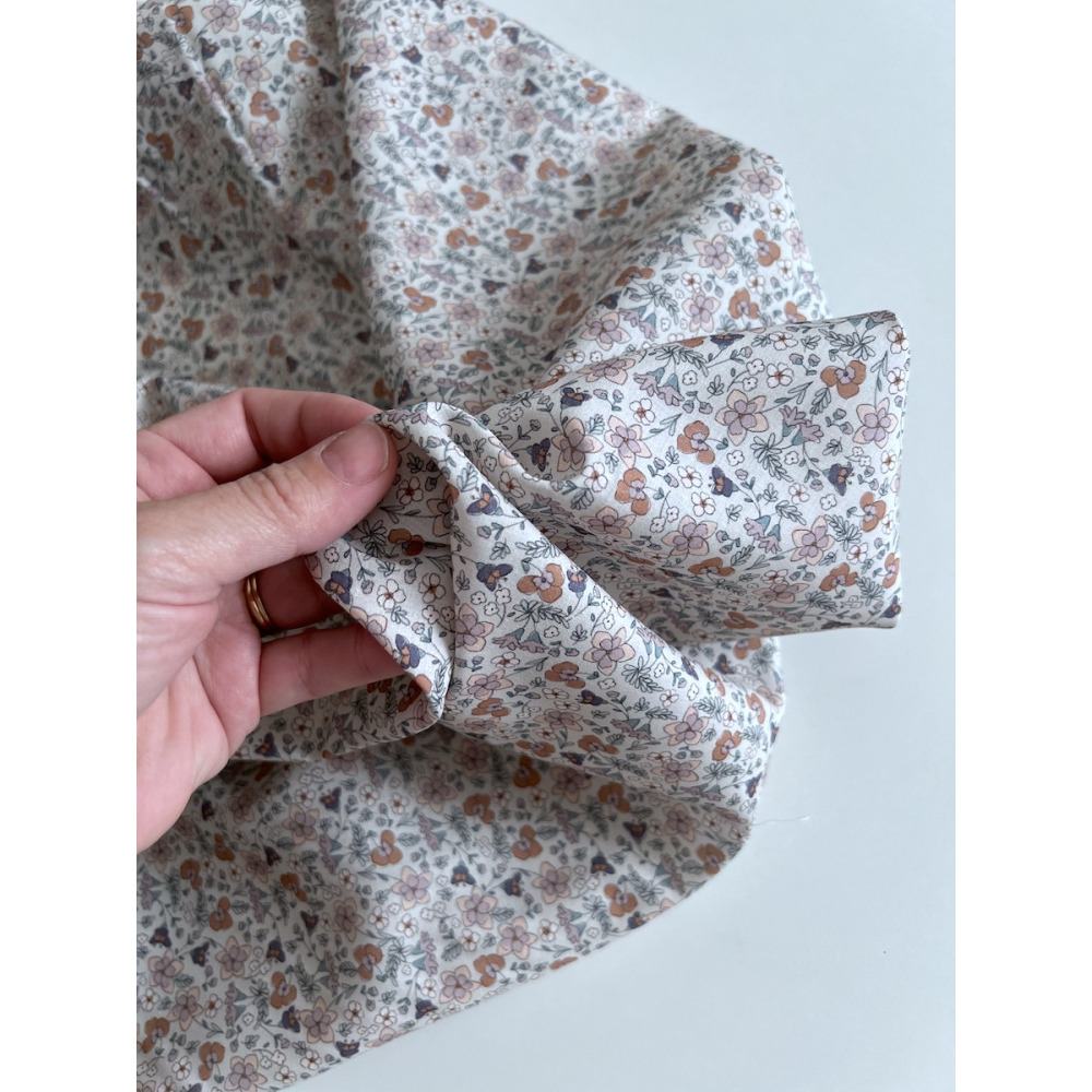 Manon - Batiste de coton SILKYNE à imprimé fleuri Tissus issus de l'agriculture biologique  - 7