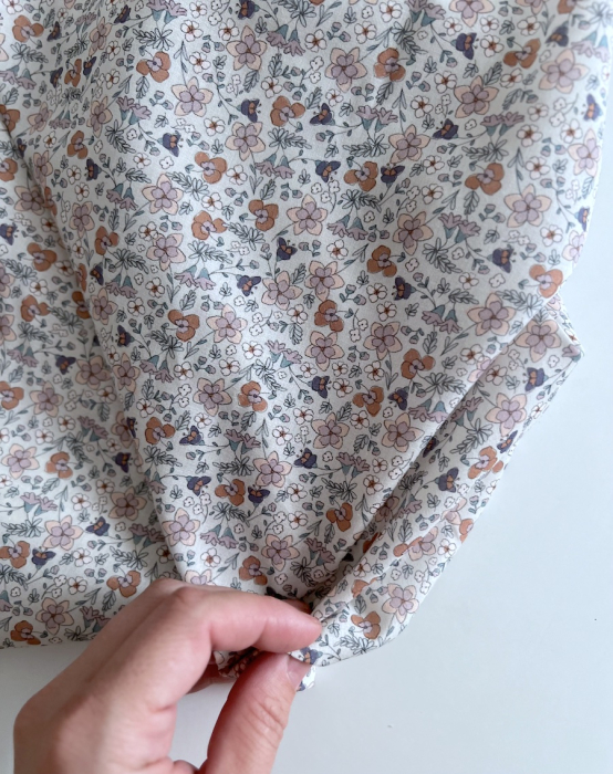 Manon - Batiste de coton SILKYNE à imprimé fleuri Tissus issus de l'agriculture biologique  - 2