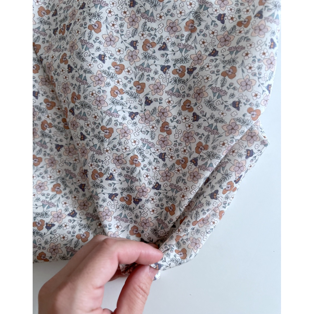 Manon - Batiste de coton SILKYNE à imprimé fleuri Tissus issus de l'agriculture biologique  - 2