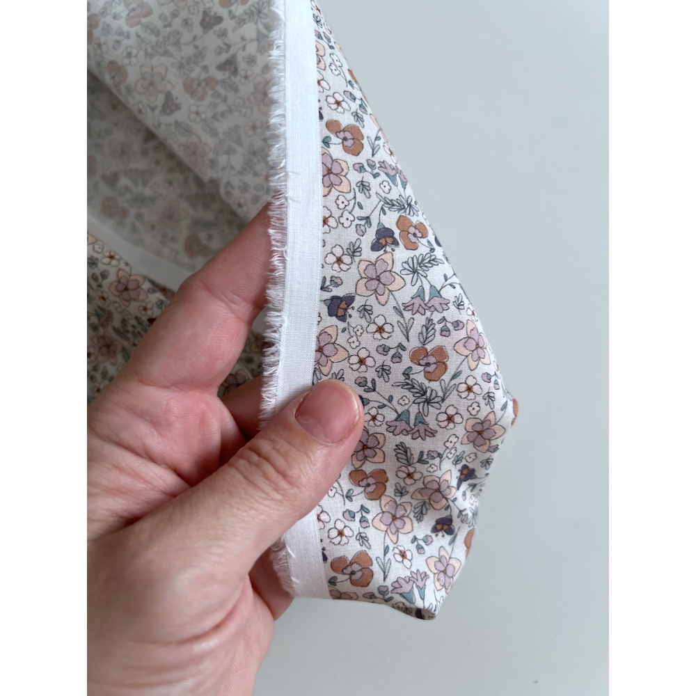 Manon - Batiste de coton SILKYNE à imprimé fleuri Tissus issus de l'agriculture biologique  - 8