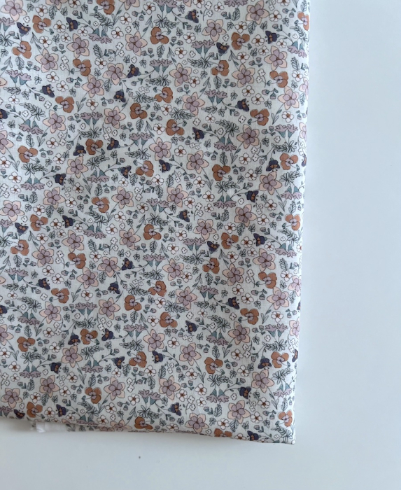 Manon - Batiste de coton SILKYNE à imprimé fleuri Tissus issus de l'agriculture biologique  - 9