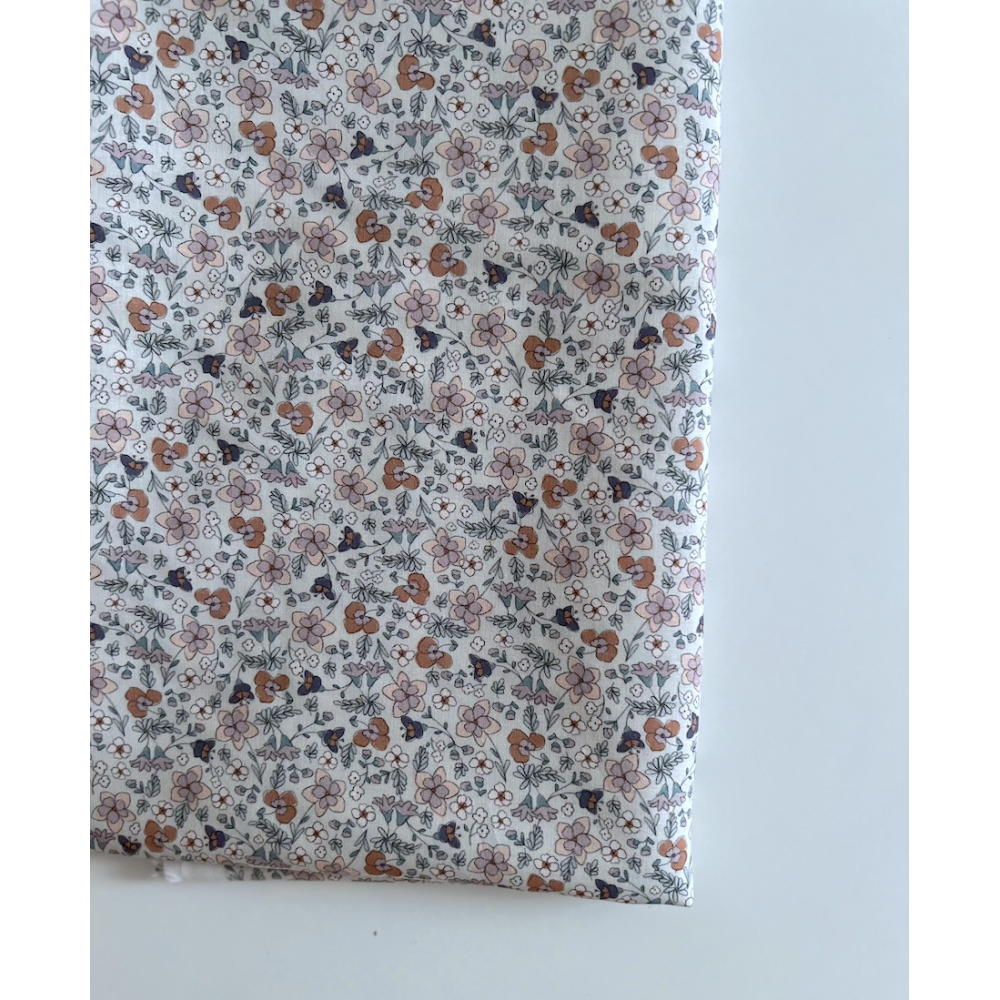 Manon - Batiste de coton SILKYNE à imprimé fleuri Tissus issus de l'agriculture biologique  - 9