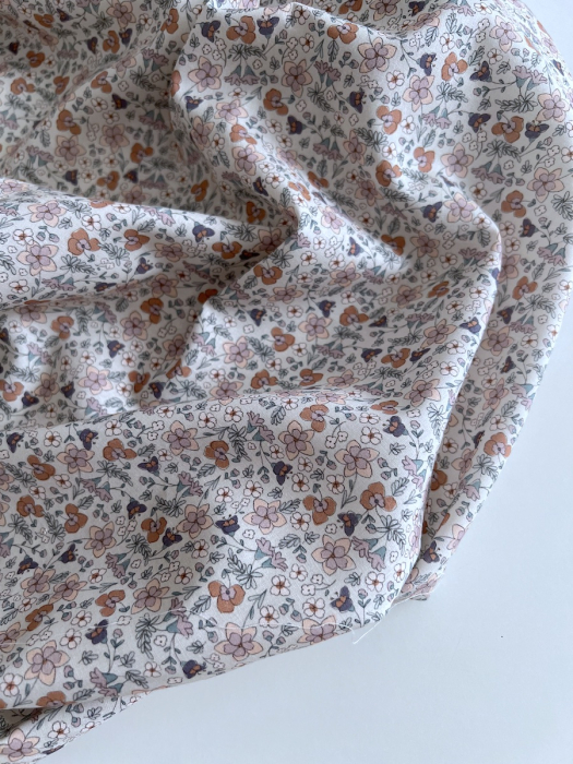 Manon - Batiste de coton SILKYNE à imprimé fleuri Tissus issus de l'agriculture biologique  - 10