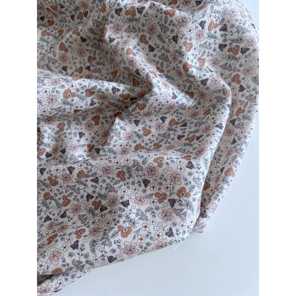 Manon - Batiste de coton SILKYNE à imprimé fleuri Tissus issus de l'agriculture biologique  - 10