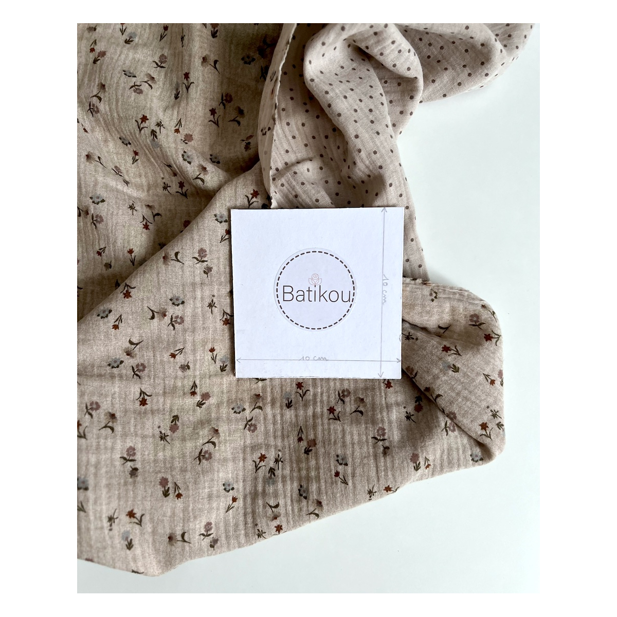 Maxime - Double gaze de coton double face coloris beige chiné Tissus issus de l'agriculture biologique  - 6 Maxime - Double gaze de coton double face coloris beige chiné Tissus issus de l'agriculture biologique  - 6
