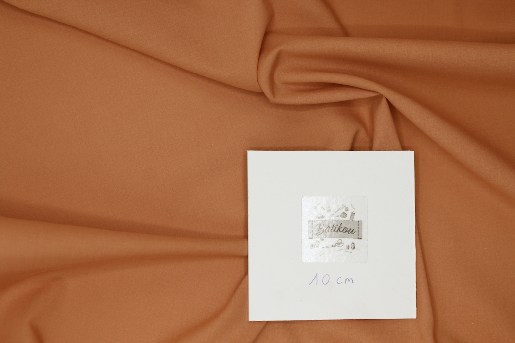 Voile de coton organique uni coloris argile