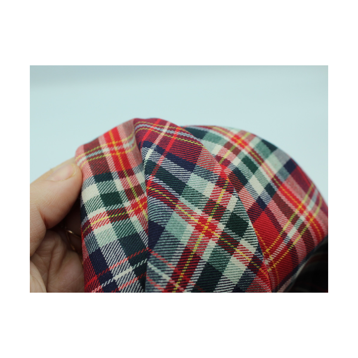 Tissu sergé de coton organique tartan Tissu sergé de coton organique tartan