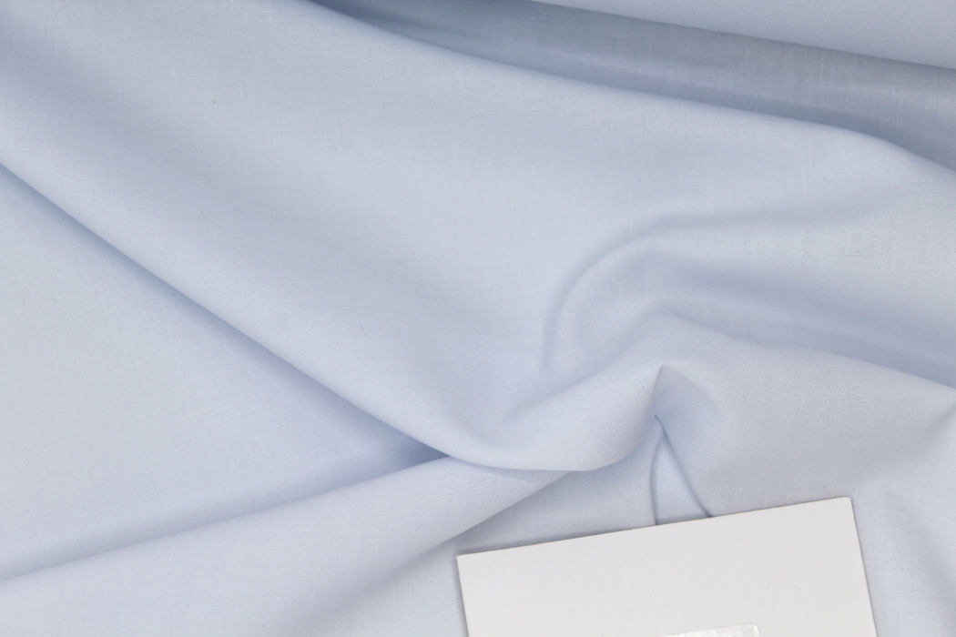Voile de coton organique uni coloris BLEU poudré