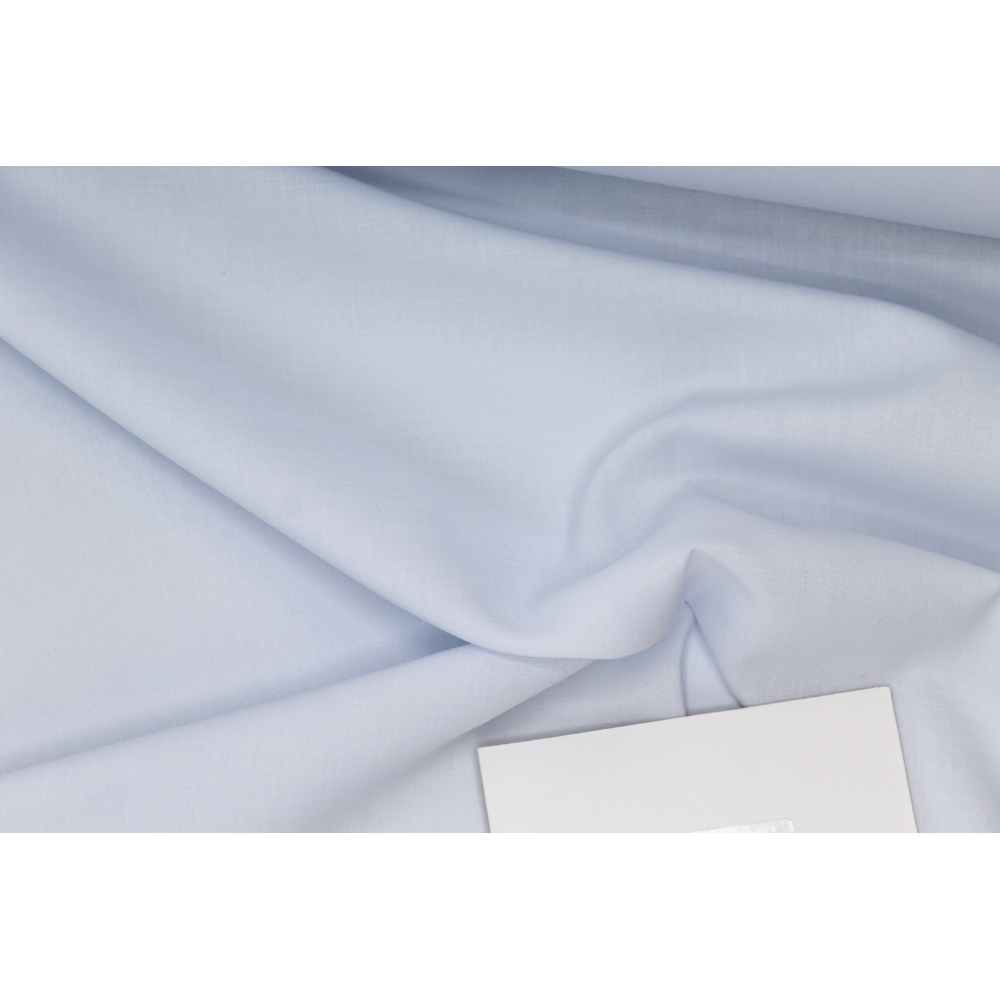 Voile de coton organique uni coloris BLEU poudré
