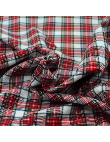 Tissu sergé de coton organique tartan