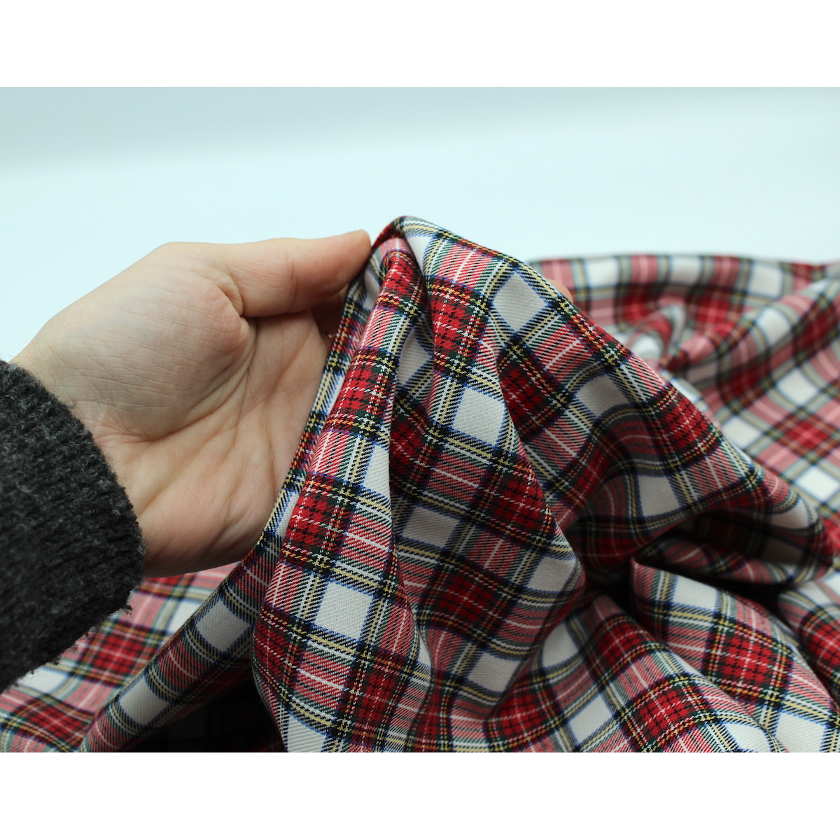 Tissu sergé de coton organique tartan Tissu sergé de coton organique tartan